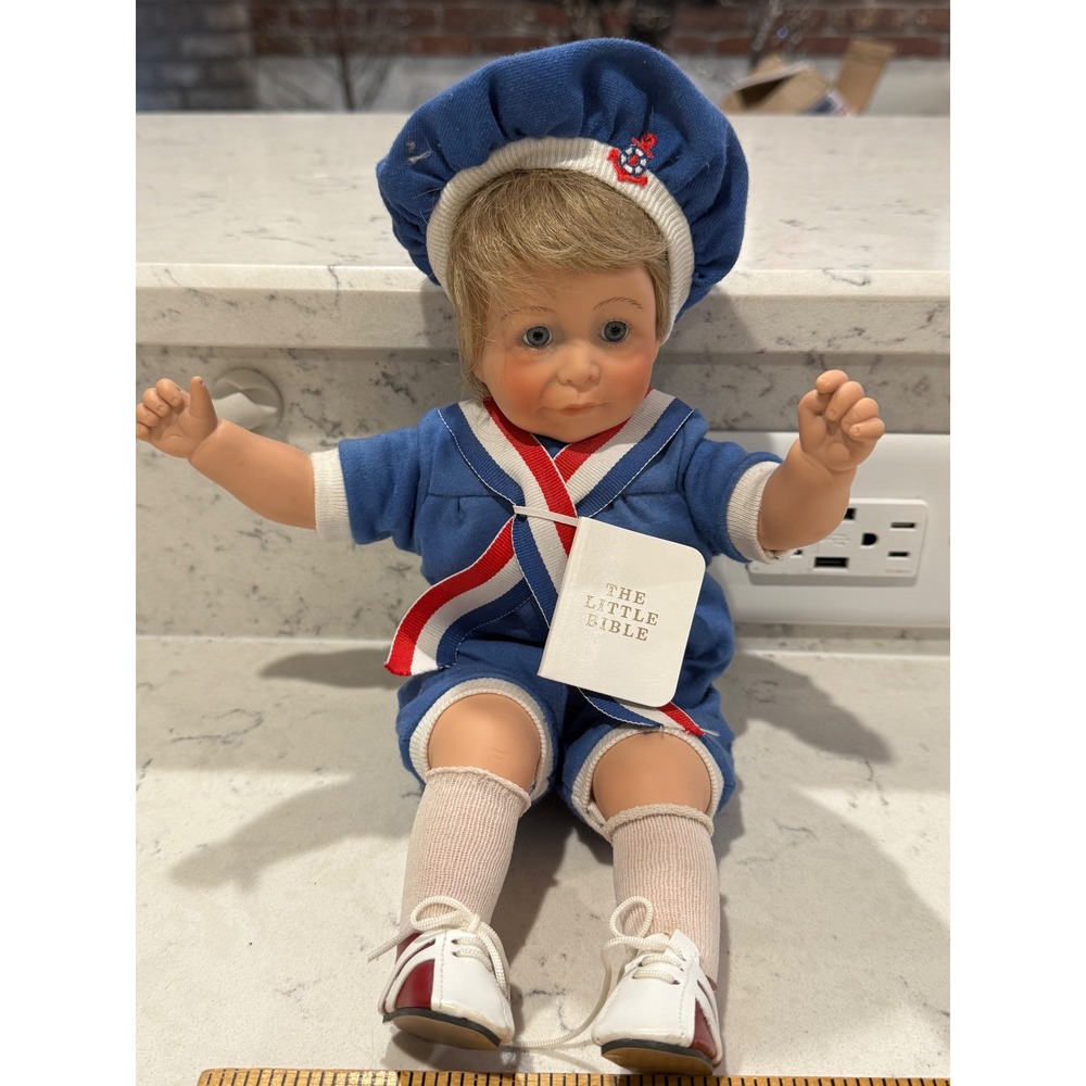 Lee Middleton Original Little Bible Sailor Boy Doll Blonde Blue‎ Eyes